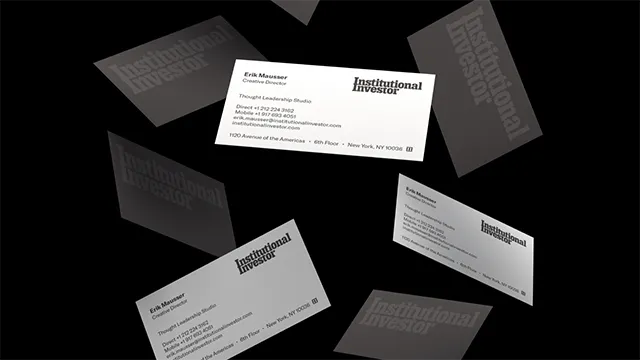 Institutional Investor business cards