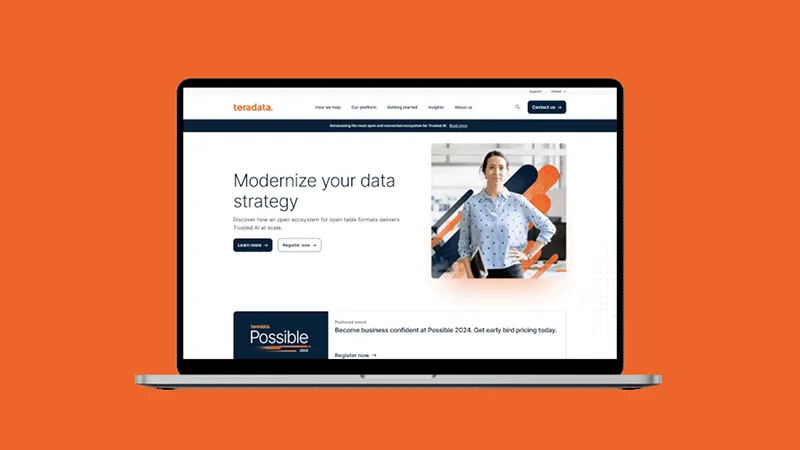 teradata.com homepage animation